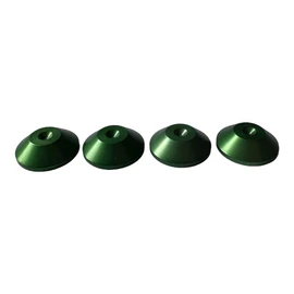 PrecisionGeek 4 x Anodised Aluminium Green Tapered Speaker Pads with 20mm Diameter for HiFi Floorstanding Speaker Soundbar