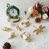 Pasiir 2pcs Gold Snail Figurine Home Decor, Solid Metal Crab
