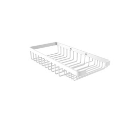 Allied Brass BSK-60SR Rectangular Combination Shower Basket, Matte White