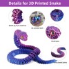 3D Printed Snake in Egg Small – Flexible Articulated Snake