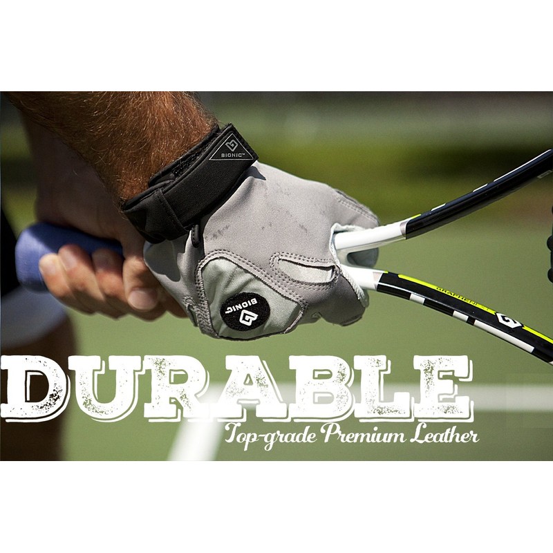 Bionic Men's Tennis Glove, XX-Large, Left Hand , Gray