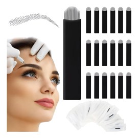 100 Navajas Microblading Nano Pin Y Lengua De Gato Agujas