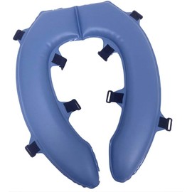 Skil-Care Foam Toilet Seat Cushion, 14” x 18” x 1.5” – Horseshoe Shape for Commercial Seats, Soft Foam Pressure Relief, Secure Straps, Easy-Clean Vinyl Surface, 915330