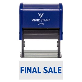 Basic Final Sale - Sello de goma autoentintado para oficina (azul) - XL