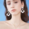 Acrylic Geometric Dangle Earring for Women Boho Lightweight Earring Cute