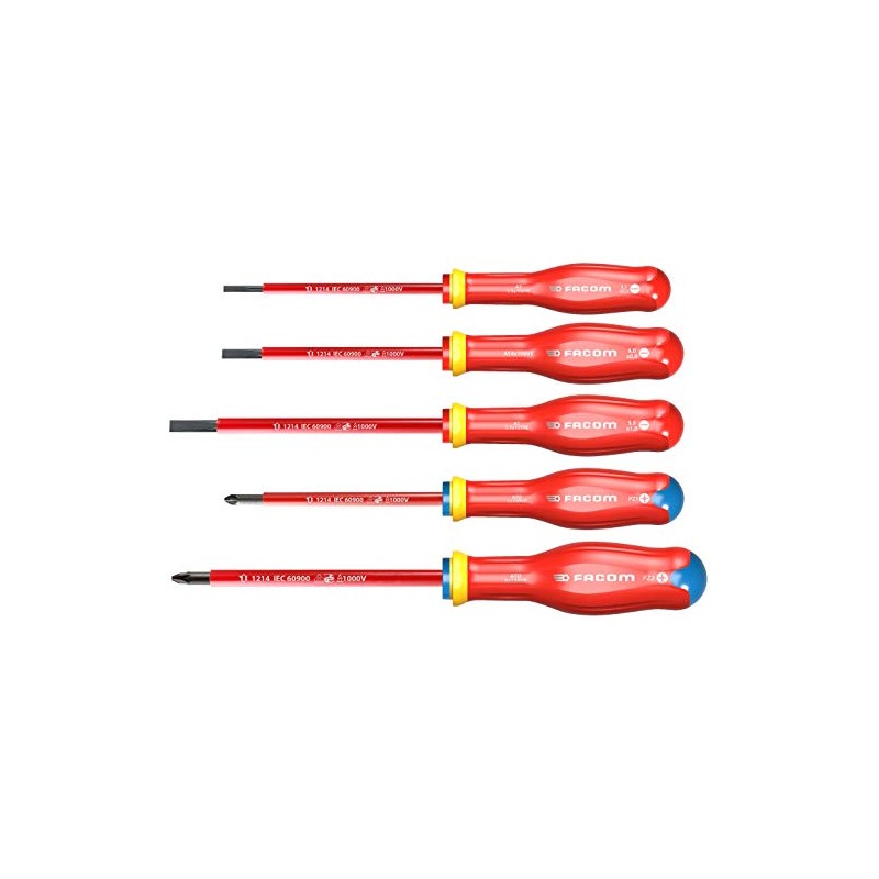 FACOM ATD.J5VE Set of 5 PROTWIST® Screwdrivers Insulated 1000 Volts