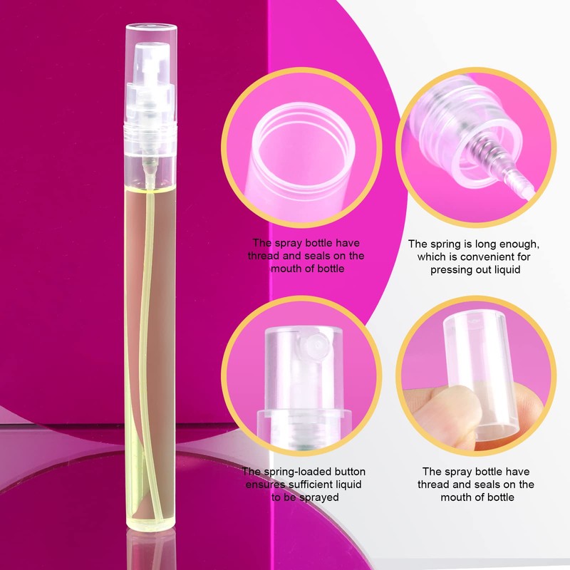 Teenitor Mini Spray Bottle, 20 Pack 10ml Perfume Bottle Empty,