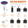 Tiooka 30A Manual Reset Button Circuit Breaker 2 Pack 125/250V