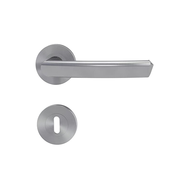 Griffwerk Door Handle Set Crystal Stainless Steel Matt BB