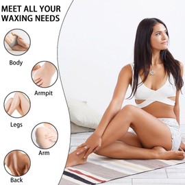 Wax Strips for Hair Removal, 24PCS Waxing Strips,Painless Hair Removal for Men and Women,Smooth & Delicate Skin Cleansing, Effective And Gentle, Easy To Use,Honey & Rose