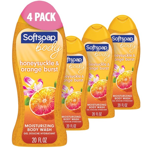 Softsoap Body Wash, Honeysuckle & Orange Burst Body Wash, 20