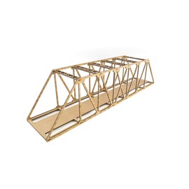 War World Scenics Single Track Low-Detail Girder Bridge 560mm – OO/HO Model Railway Diorama