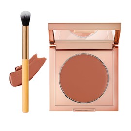 Peach-Toned Corrector Stick, Colored Clay CC Undereye Corrector, Under Eye Concealer Color Corrector for Dark Circles with Brush, Long-lasting Waterproof Multi-effect Concealer (Orange)