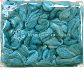 Magical Silk Merino Fiber. A Fabulous Blend of Enchanting Color and Sublime Softness. Hand Dyed Roving for Spinning & Felting. Masterfully Crafted in USA by Local Artisans. 4oz, Mermaid