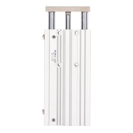 3 Stem Pneumatic Cylinder Aluminum Alloy Double Acting Air Cylinder Guide Rod SMC Type