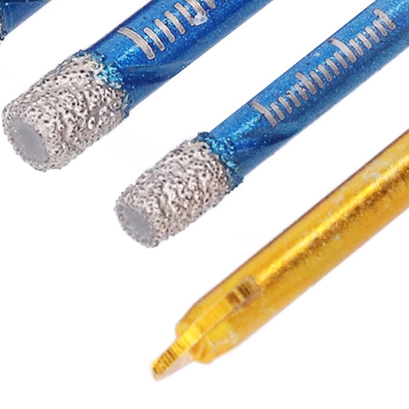 6PCS Brazed Dry Drill Bit Wear Resistant Vaccum Brazing Diamond