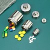 Mini Pill Box Keyring, Titanium Waterproof Pill Box Pendant Small