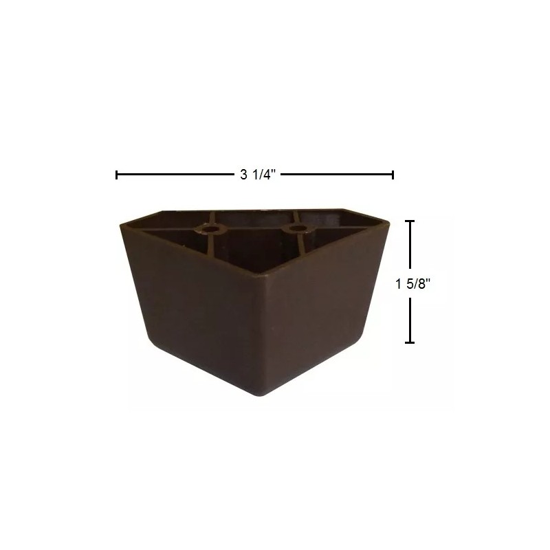 Elegent Upholstery Set of 4 Universal Dark Brown Plastic Furniture
