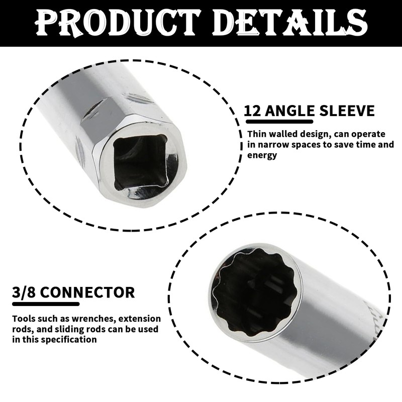 XZSKD 2 Pcs 14mm Spark Plug Socket, Spark Plug Removal