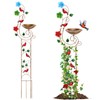 Metal Bird Bath with Trellis for Outside, 57” Height Birdbaths