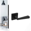 Decoranddecor Helix Square Door Handles – Aluminium Matt Black Internal