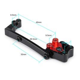 JGGZONE RC Metal Servo Bracket, Steering Servo Aluminum Alloy Mounting Bracket Compatible with 1/10 Axial SCX10 II 90046 RC Crawler Car Servo Upgrade Spare Parts