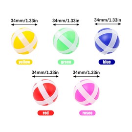 Pilikoll 40 Pcs Kids Darts Game Balls 3.4cm Dart Hook and Loop Balls Kids Dart Board Balls Sticky Ball for Fabric Dart Board Sticky Wall Balls for Indoor Outdoor Classic Games