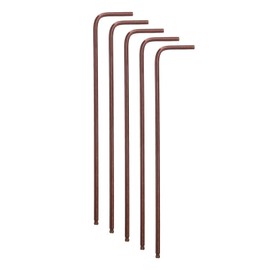 sourcing map 5pcs Ball End Hex Key Wrench 1/16" SAE S2 Steel Long Arm L-Shape Hexagon Wrenches Repairing Tool for Home Bike Motorcycle Repair, Red Brown