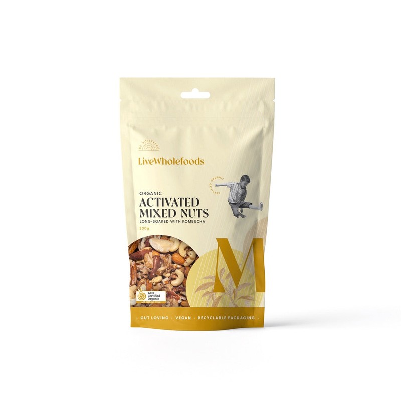 LIVE WHOLEFOODS Organic Activated Mixed Nuts 120g, 120g