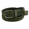 CTM® Women's Elastic Braided Stretch Belt, Medium, Olive