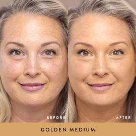 LAURA GELLER NEW YORK Double Take Liquid Foundation | Medium to Full Coverage, Natural Matte Finish, Golden Medium