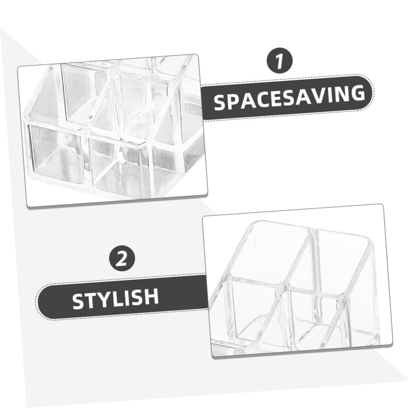 SHINEOFI 4pcs Acrylic Lipstick Organizer Compact Makeup Storage Display Case