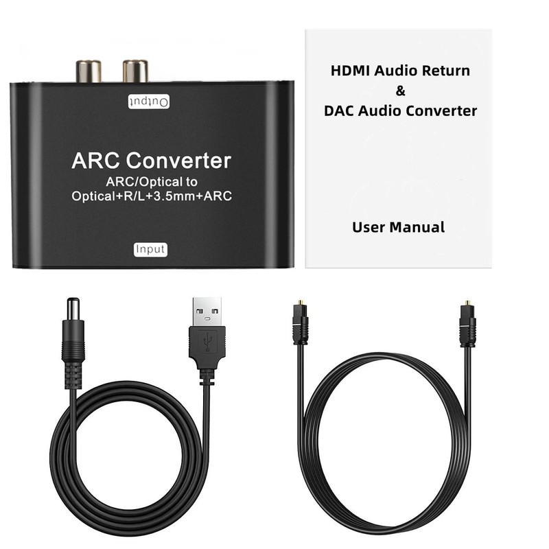 HDMI ARC Audio Extractor with Digital Optical Stereo Audio RCA