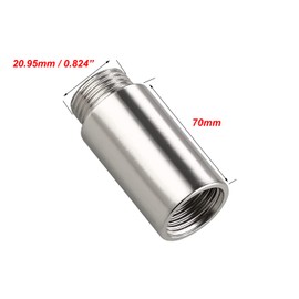 Beduan Shower Head Extension Tube Pipe Fittings, G 1/2 Male to G 1/2 Female BSP threaded Stainless Steel Round Shower Arm Extension Cast Fitting Coupler (70mm Length)