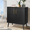 SIHANM 000045_PB 2 Door Storage Cabinet, Pure Black