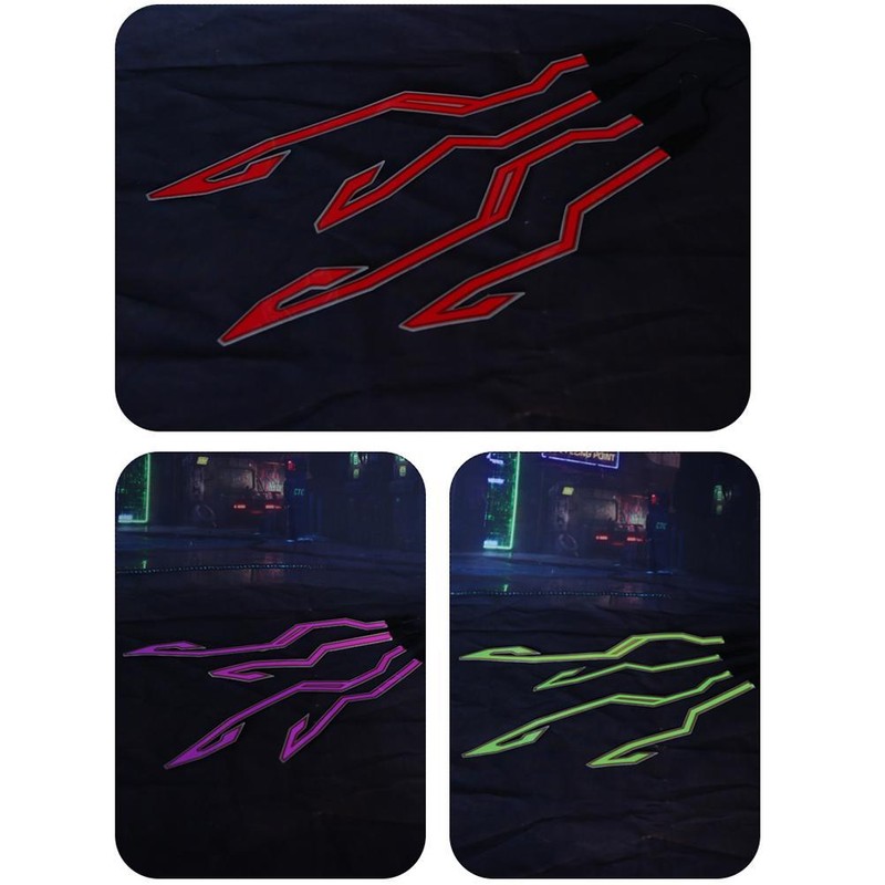 Motorcycle Helmet Reflective Stickers LED Night Riding Light Helmet El