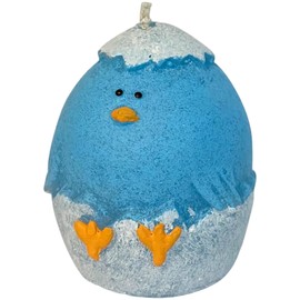 Kanica Vela Aromatica - Pollo Azul - Scented Candles with Fresh, Delightful Fragrance - Elegant & Cute Candles - Aesthetic Candles in Blue Baby Chicken Design - 2.55" W x 2.16" H