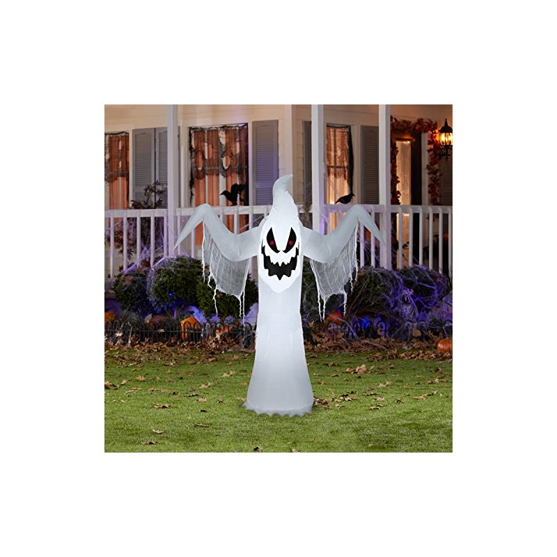 Gemmy Airblown Inflatable Creepy Ghost, 5 ft Tall, White