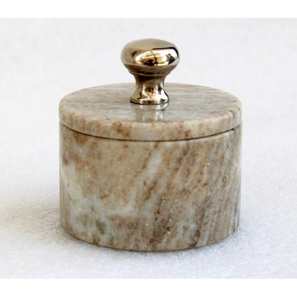 KLEO Marble Salt and Spice Holder with Lid, Small Container