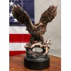 Wings Of Glory Bald Eagle Perching On Tree Bronzed Resin