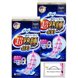 Sofy Super Sleep Guard 400, For Especially Large Nights, With Wings, 10.7 inches (40 cm), Set of 10 x 2 (Total 20 Sheets) (Comes with Wrap Tape), Includes Special Tissue