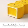 Novelty 7.3in Glossy Yellow Smile Face Ceramic Vase Decor for