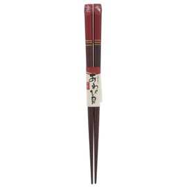 Ishida Japanese Chopsticks Shell Craft Abalone Color Rabbit Wooden (Natural Wood) Lacquered Red 16.5 cm