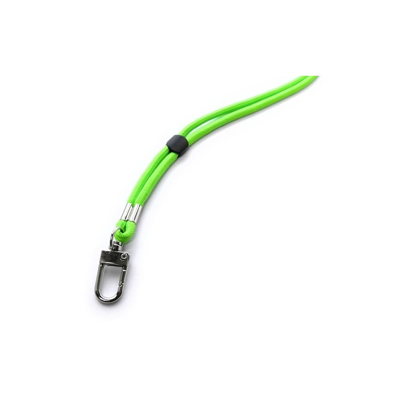 trage.band® Long Adjustable Lanyard Neck Strap with Carabiner Hook Neon
