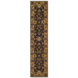 Safavieh Golden Jaipur Collection GJ250D Handmade Traditional Premium Wool Runner, 2'3" x 12' , Black / Gold