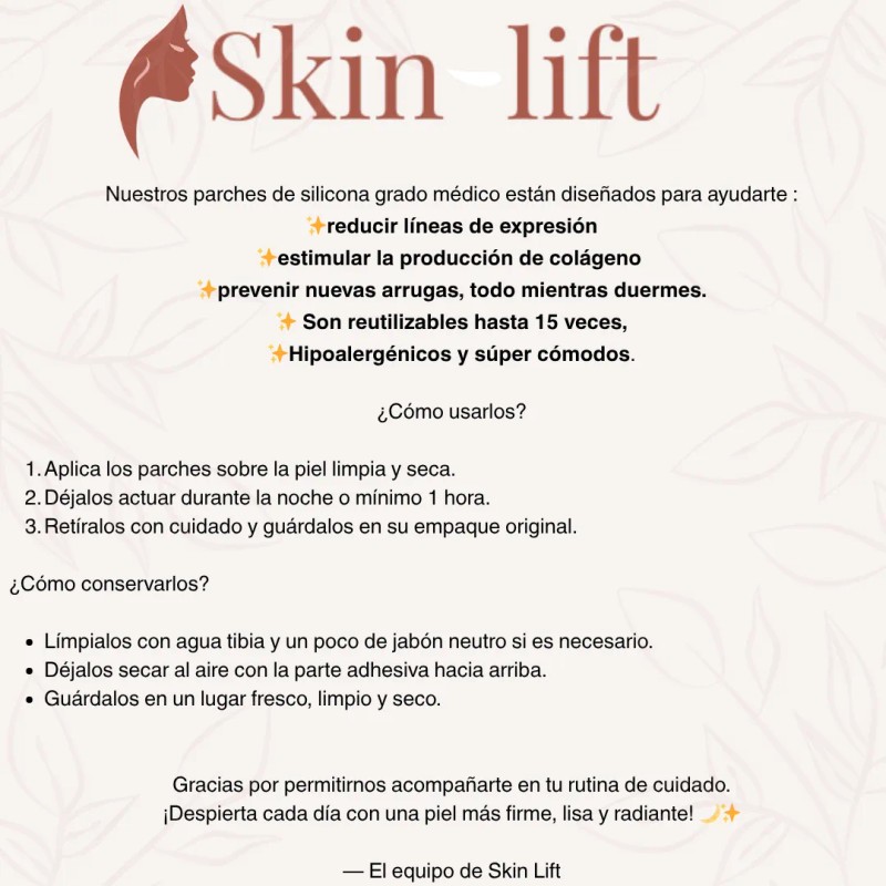 Parches Antiarrugas De Silicona Grado Médico Skin Lift