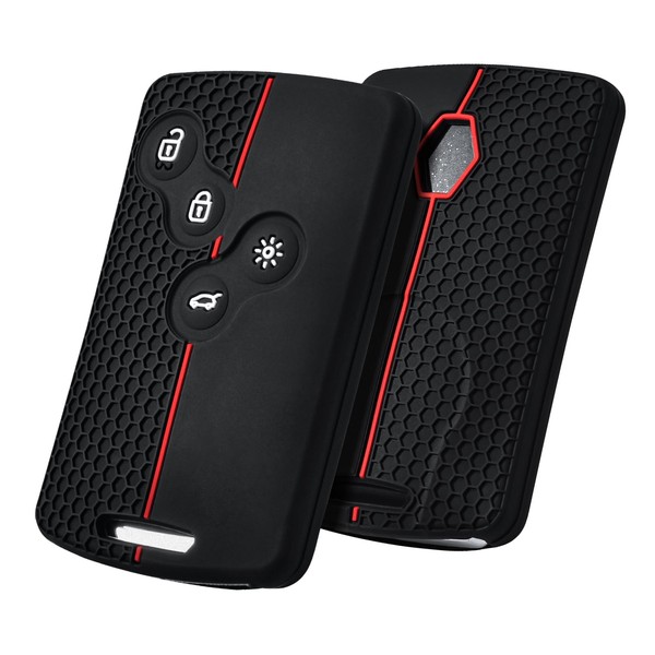 OATSBASF OATSBASF Autoschlssel Hlle fr Renault, 4-Tasten Silikon Schlsselhlle Cover