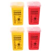 Beavorty Plastic Sharps Disposal Container: 4Pc Needle Disposal Container Small