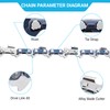 3-Pack 10 Inch Chainsaw Chain - 3/8" LP Pitch .050"