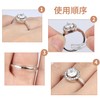 ZHEJIA Ring Size, Set of 8, Transparent, Anti-Slip, Fall Prevention,